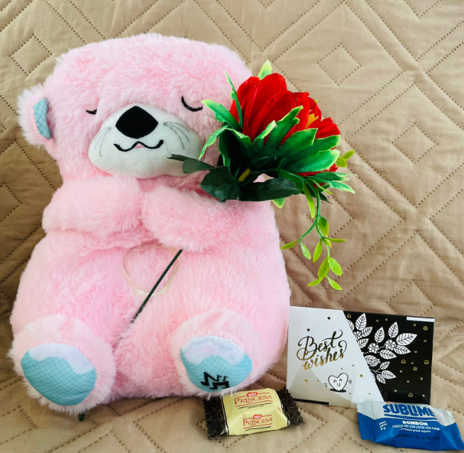 Peluche Nutria Respira Con Control Rosa