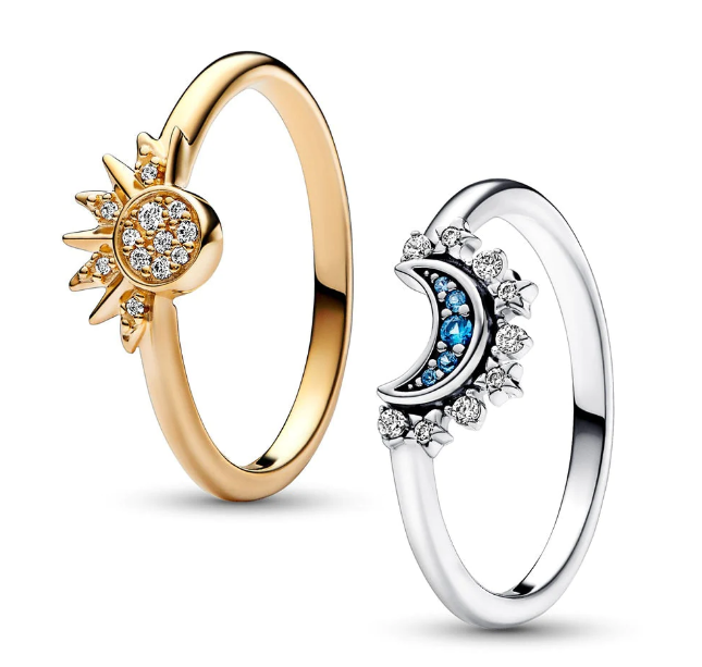 Anillo Sol y Luna 2 en 1